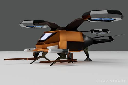 featured image thumbnail for post Conceptualizing Future Machines: HeliCraft v1