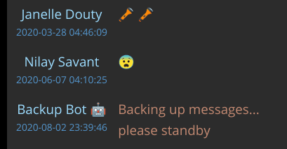 Backup Bot Notification Message